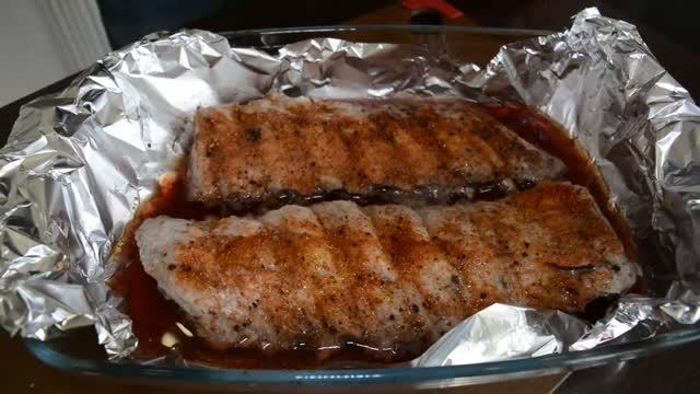 РЕБРЫШКИ в ВИШНЕВОМ СОКЕ. РЕБРЫШКИ в духовке. смотреть онлайн