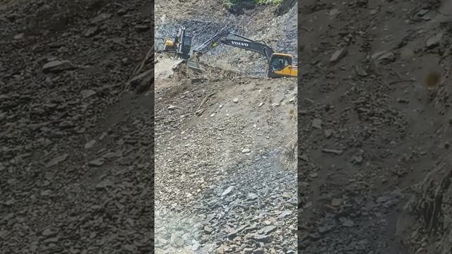 hill cutting.. volvo EC 210/#EC480 смотреть онлайн