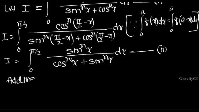 Q14 | Integral 0 To Pi/2 Cos ^n X / Sin ^n X + Cos ^n X Dx | 0 To Pi/2 Cos ^n X / Sin ^n X + Cos ^n