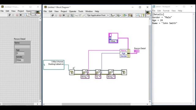 How to read data from configuration INI file - LabVIEW смотреть онлайн