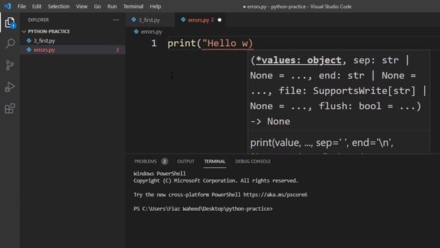 Syntax Error in Python, Lec#5 |Python Complete Course for Beginners in Urdu/Hindi 2021 смотреть онлайн