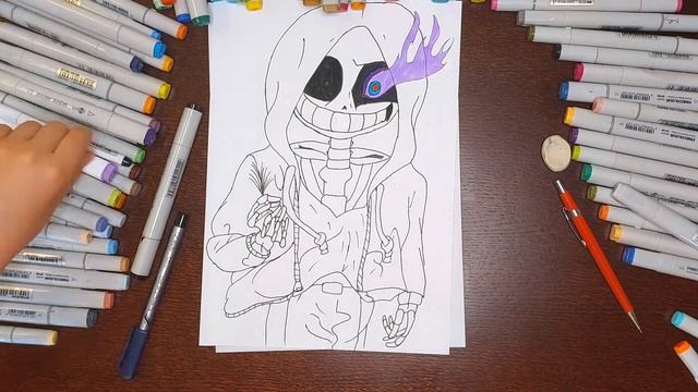 How to draw Dust Sans from Dusttale смотреть онлайн