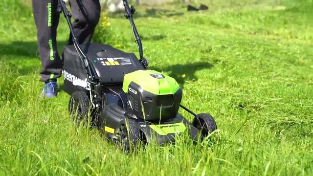 Газонокосилка Greenworks GD40LM46SP смотреть онлайн