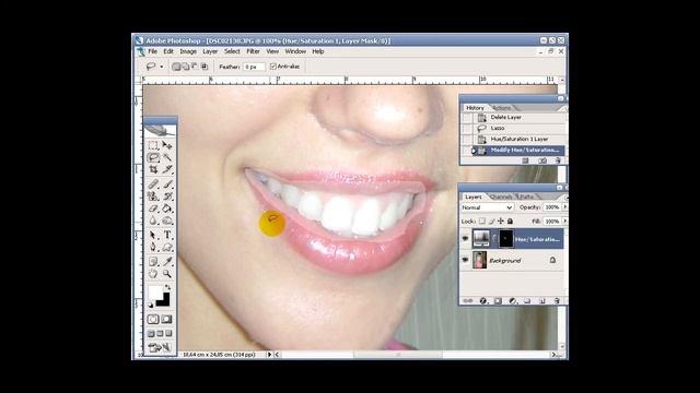 Белые зубы в фотошоп смотреть онлайн
