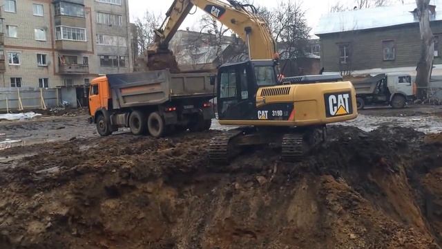 Разработка котлована экскаватором смотреть онлайн