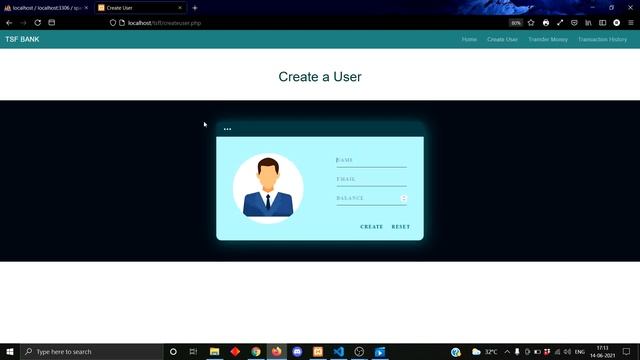 Basic Banking System | The Sparks Foundation | #GRIPJUNE21 | Web Development Internship | Task 1 смотреть онлайн