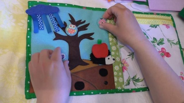 Развивающий планшет из фетра - Времена года и домик для куколки смотреть онлайн