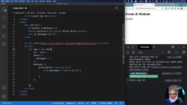 Vue & Javascript: Events & Methods - Part 4 (URDU/HINDI) смотреть онлайн