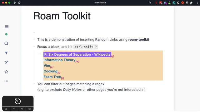 Roam Research [roam-toolkit] - Insert Random Page смотреть онлайн