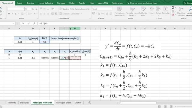 [Excel] Resolver EDOs com Runge-Kutta 4ª Ordem no Excel смотреть онлайн