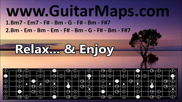 Slow Blues Groove Guitar Backing Track in B Minor смотреть онлайн