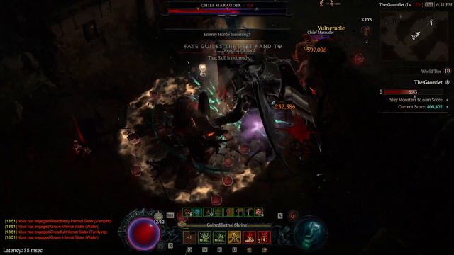 Diablo 4 Gauntlet Noxe Blood Surge Necromancer 810k Score (NO UBERS) смотреть онлайн