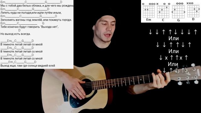 Макс Корж - В темноте: как играть на гитаре без баррэ, аккорды, разбор + cover смотреть онлайн