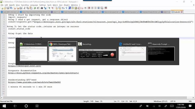 Extract data from an API Python смотреть онлайн