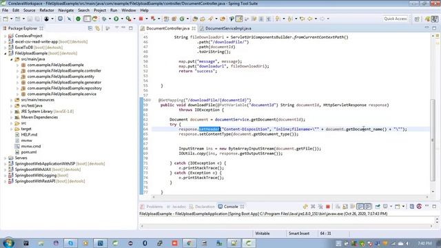 JAVA : Download File From Database Using SpringBoot смотреть онлайн