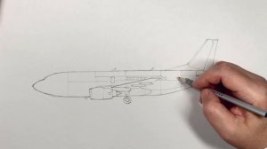 Как нарисовать самолёт Боинг 737  поэтапно | Видео урок