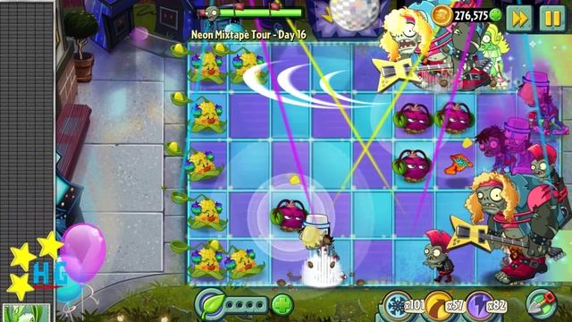 Plants vs Zombies 2 - Neon Mixtape Tour - Day 16 [Gargantuar Battle] No Premium смотреть онлайн