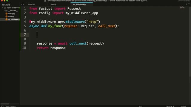 Create middleware for specific route - Python смотреть онлайн