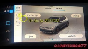 VW GOLF 8 - HOW TO Reset Tyres pressure