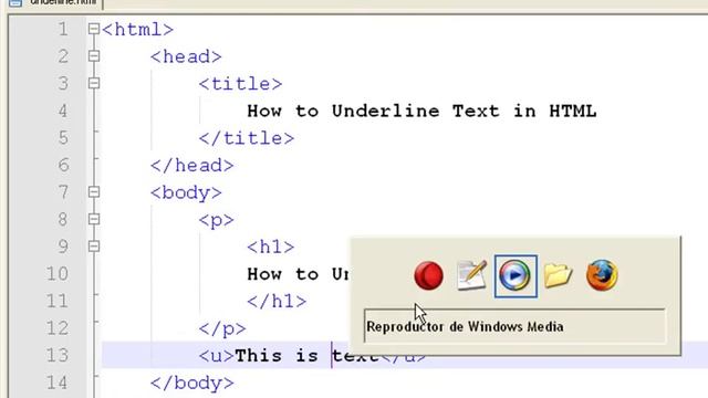 How to Create Web Pages Using HTML : How to Underline Text in HTML смотреть онлайн