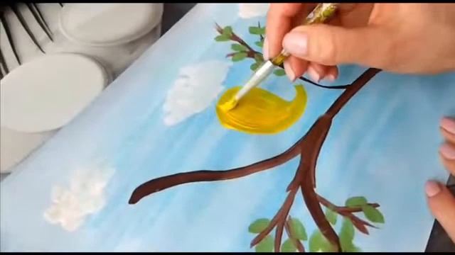 Рисование "Цветущая ветка" смотреть онлайн