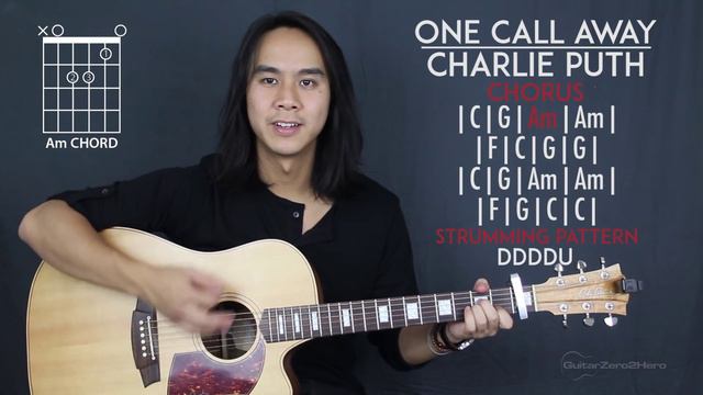 One Call Away Charlie Puth Guitar Tutorial Lesson Acoustic - Easy смотреть онлайн