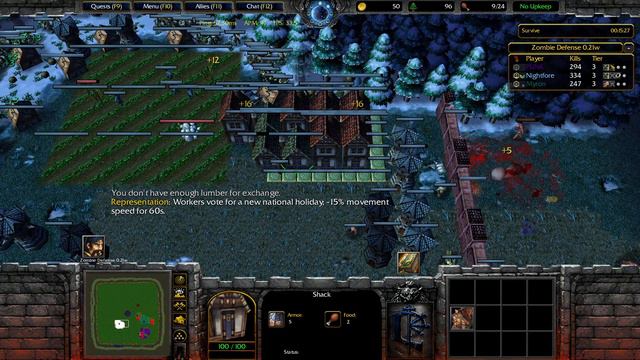 【WarCraft 3】Zombie Defense v0.21w ► Game 55 (Commander) ★ Normal | Taiga (30 Minutes) ║#314║ смотреть онлайн