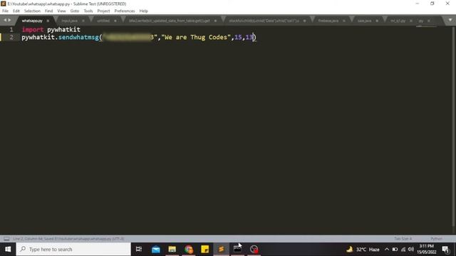 Automating Whatsapp Messages Using Python Script смотреть онлайн
