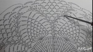 Пляжная сумка АВОСЬКА с "ананасами" крючком.Ч.2  Ажурный элемент 6-11р