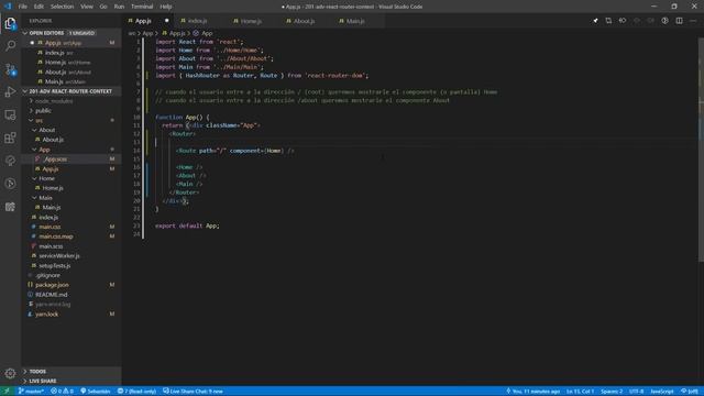 201 - Adv - React Router y Context API - Parte 2 смотреть онлайн