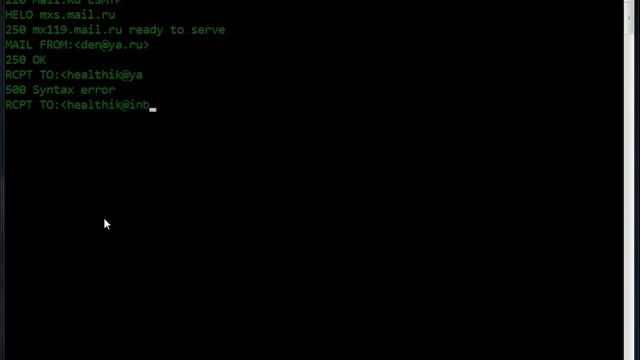 Отправка почты через коммандную строку Windows.avi смотреть онлайн