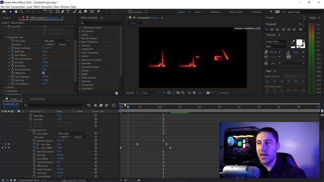 Saber After Effects ⚡ Neon Energy Glow Text Effect Tutorial ⚡ смотреть онлайн