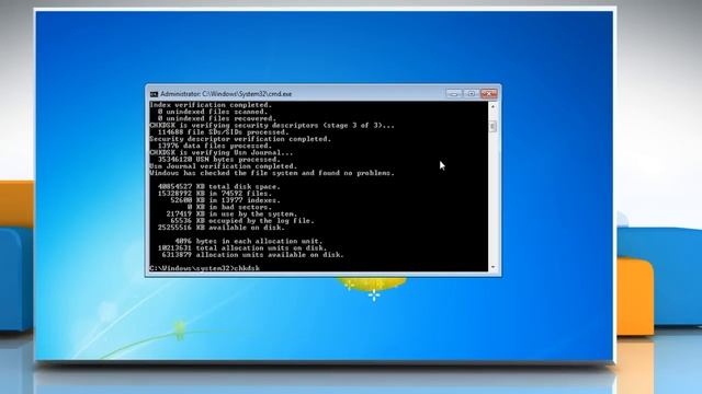 How to run a Disk Check in Windows 7 using the Command Prompt смотреть онлайн