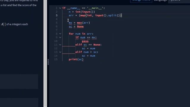 Find the runner-up n score. || Hacker Rank Solution || Search Point XYZ смотреть онлайн