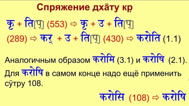 Занятие №30 | УРОКИ САНСКРИТА On-line | 04 января 2015
