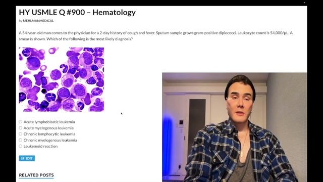 HY USMLE Q #900 – Hematology смотреть онлайн