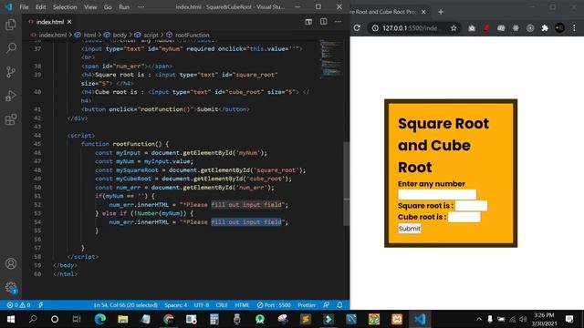 How to make square root and cube root using JavaScript смотреть онлайн