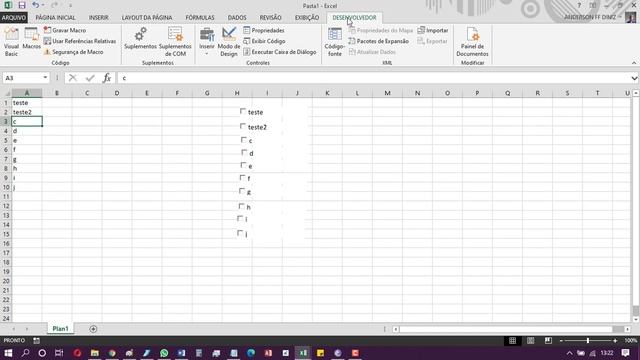 EXCEL VBA BÁSICO 2020 MUDAR TEXTO DA CHECKBOX AO MUDAR DE CÉLULA смотреть онлайн