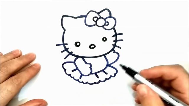 How to draw Hello Kitty ❤ Как нарисовать Привет Китти смотреть онлайн