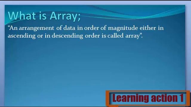 What is Array. Urdu /English смотреть онлайн