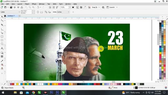 how to create a 23 march post design in coreldraw.Hafiz Graphics cdr free downlord смотреть онлайн