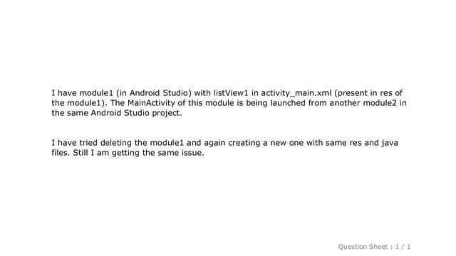 Android : NoSuchFieldError: No static field listView1 of type I in class Lcom/disdemo/R$id; or its смотреть онлайн