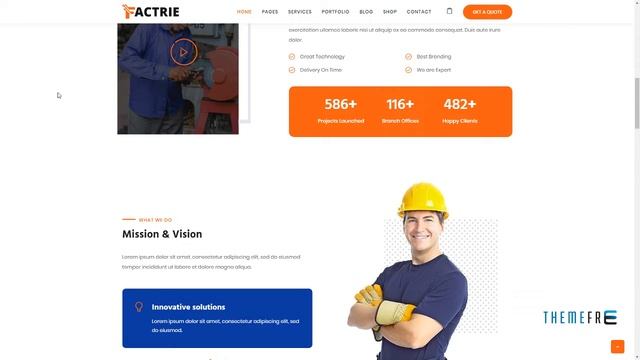 Factrie - Manufacturing / Engineering and Factory WordPress Theme смотреть онлайн