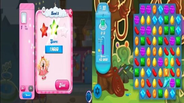 Candy Crush Saga Vs Candy Crush Soda Saga Gameplay (Android/iOS)