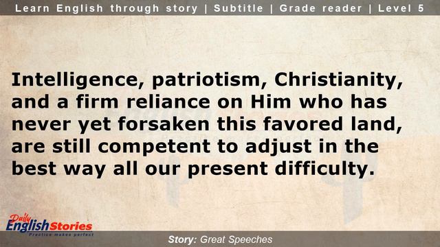 Great Speeches | Learn English Through Story Level 5 | Subtitles