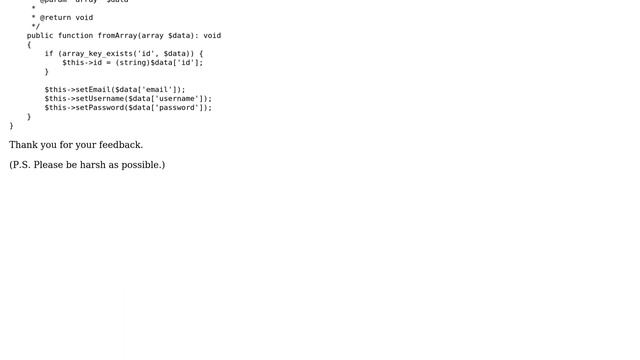 User class implemented with PHP 7.4 using Active Record смотреть онлайн