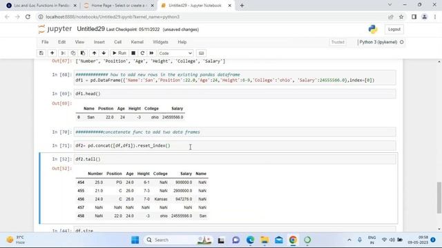 Session03: Selecting the Data in DataFrame using loc and Iloc смотреть онлайн