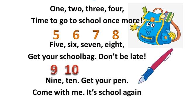 One two three four Time to go to school once more/ Песня из Smiles 2 и Spotlight 3 смотреть онлайн