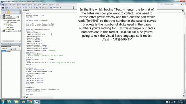 Word Macro to Automatically Collect Bates Numbers and Save them in Excel смотреть онлайн