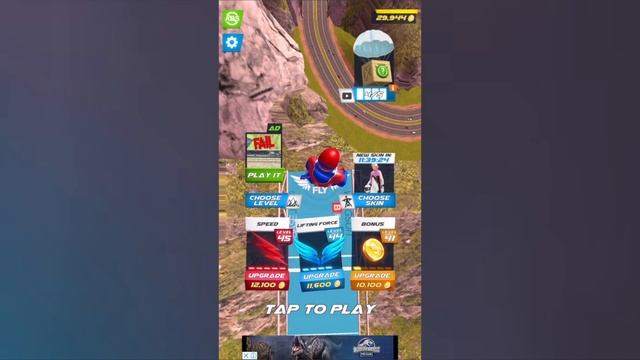Base Jump Wing Suit Flying - Gameplay Part 1 - All Levels (iOS, Android) смотреть онлайн